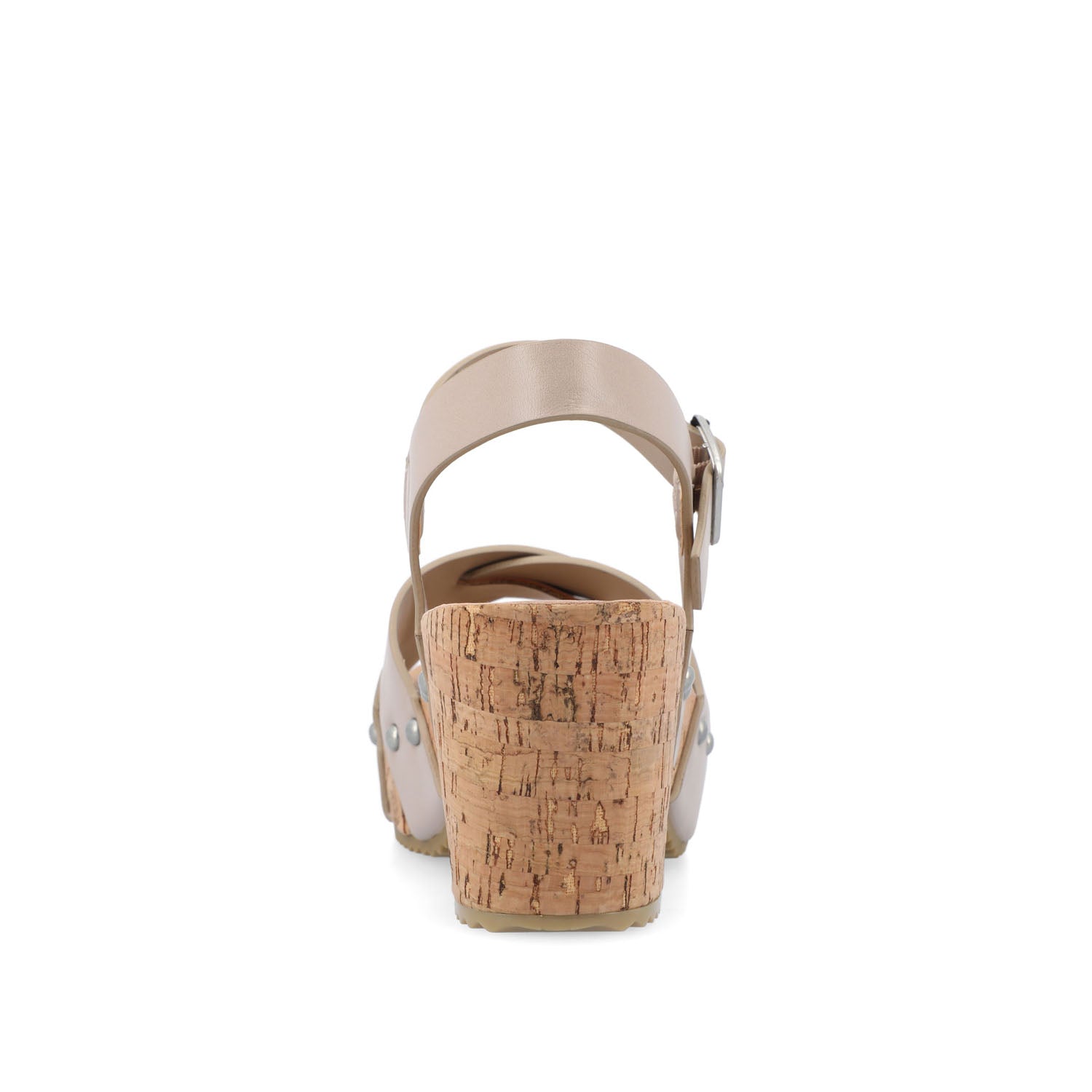 Journee VALENTINA HEELED SANDALS IN VEGAN LEATHER - Taupe