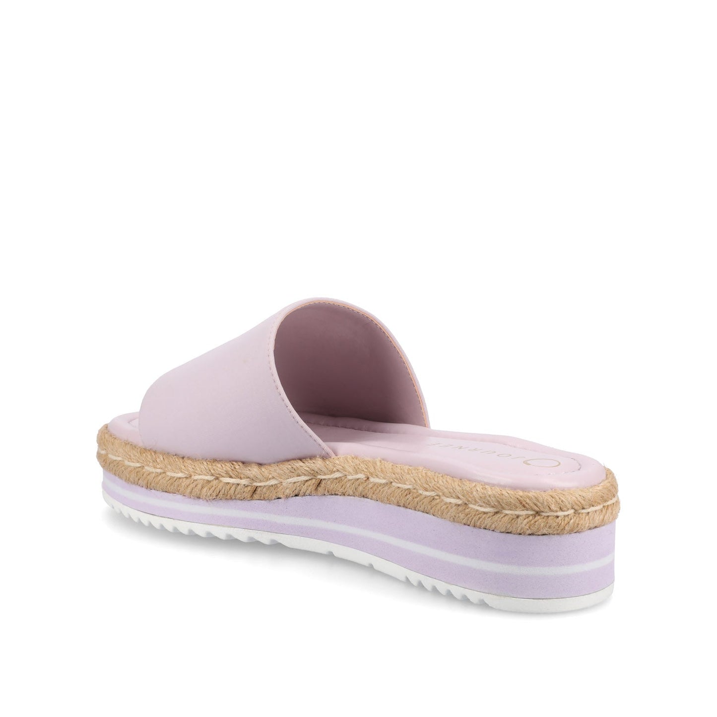 Journee ROSEY ESPADRILLE WEDGE HEELED SLIDE SANDALS IN STATEMENT - Lilac