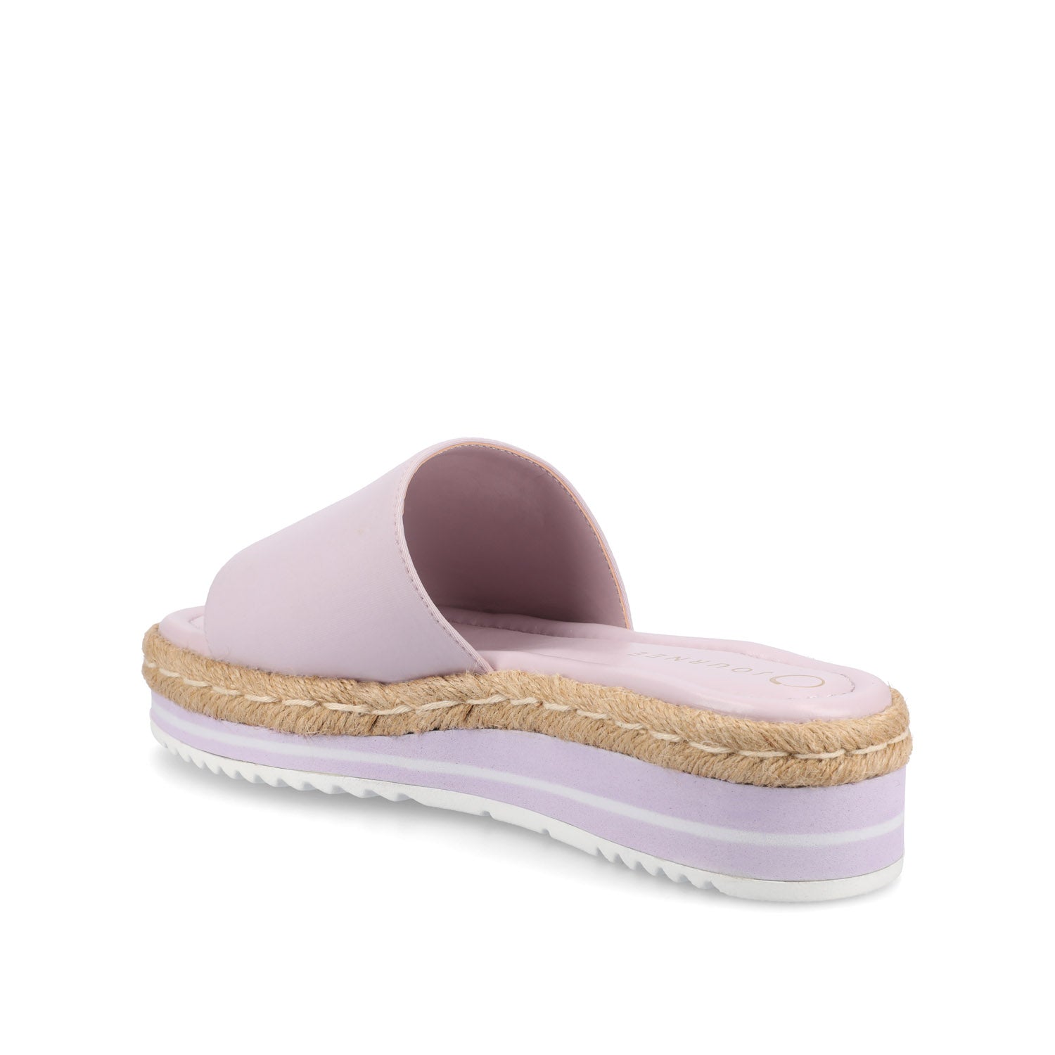 Journee ROSEY ESPADRILLE WEDGE HEELED SLIDE SANDALS IN STATEMENT - Lilac