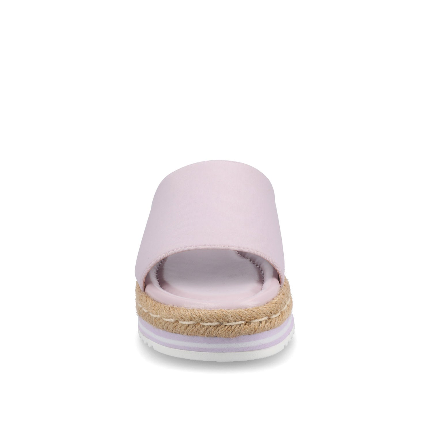 Journee ROSEY ESPADRILLE WEDGE HEELED SLIDE SANDALS IN STATEMENT - Lilac