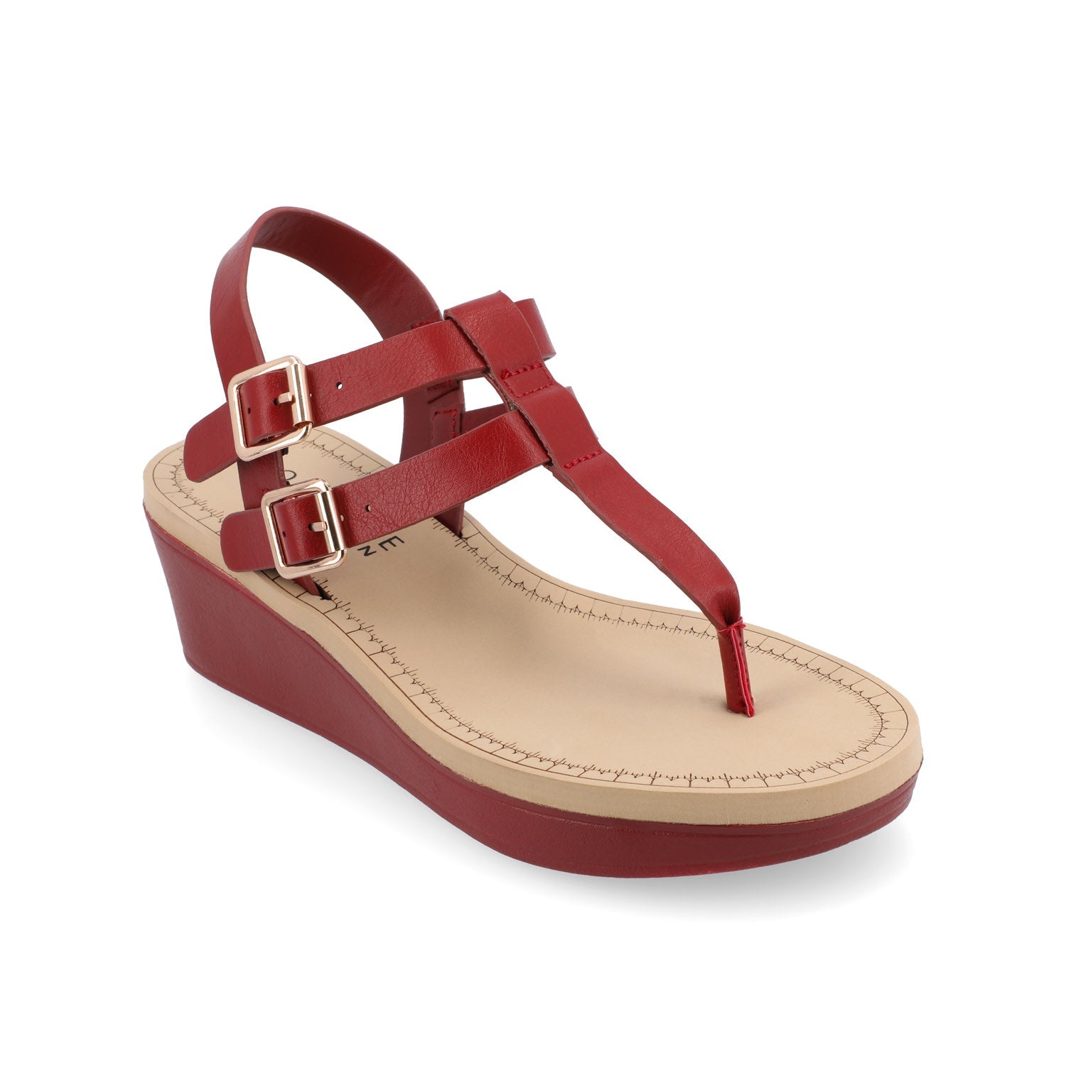 Journee BIANCA SANDALS IN STATEMENT COLORS - Red