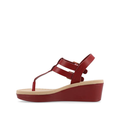 Journee BIANCA SANDALS IN STATEMENT COLORS - Red