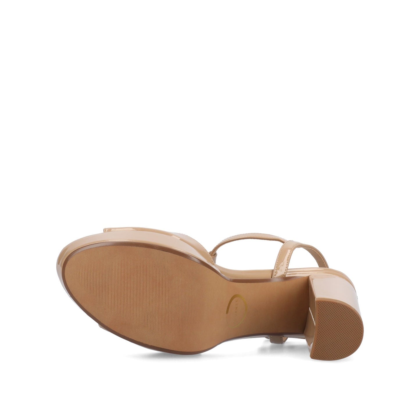 Journee NALIE PLATFORM DRESS SANDALS - Nude Patent
