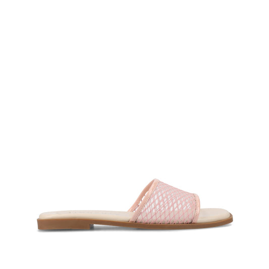 Journee BRECKLEY SLIDE SANDALS IN MESH - Pink Mesh