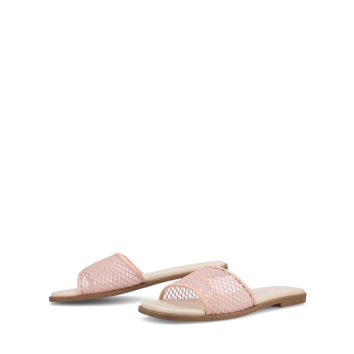 Journee BRECKLEY SLIDE SANDALS IN MESH - Pink Mesh