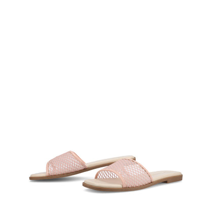 Journee BRECKLEY SLIDE SANDALS IN MESH - Pink Mesh