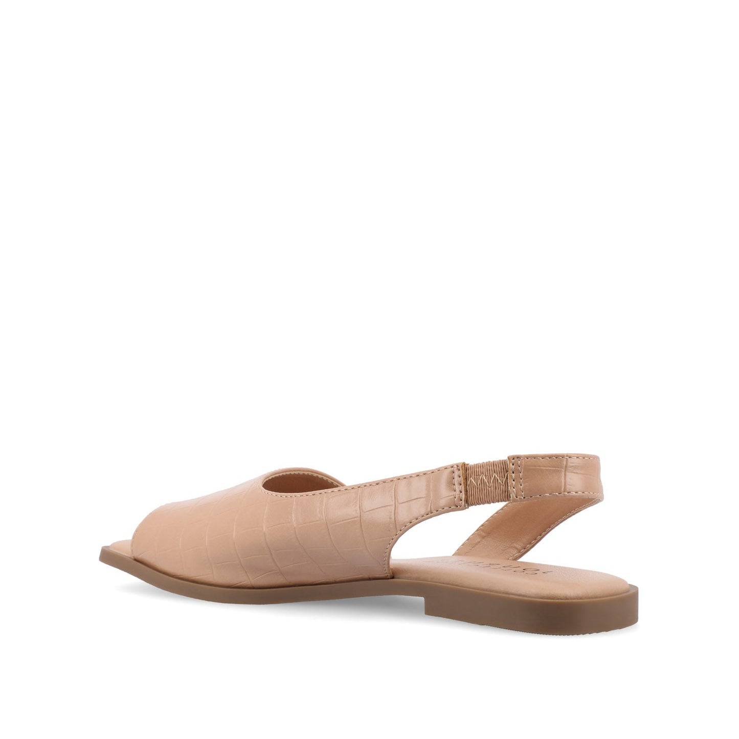 Journee BRINSLEY CUTOUT SANDALS IN CROCO - Tan Croco