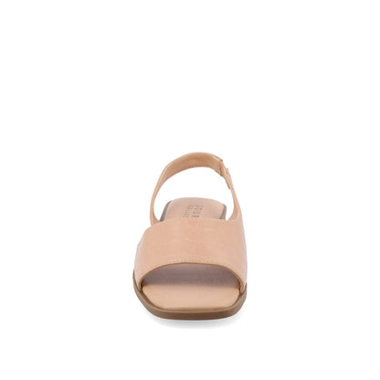 Journee BRINSLEY CUTOUT SANDALS IN CROCO - Tan Croco