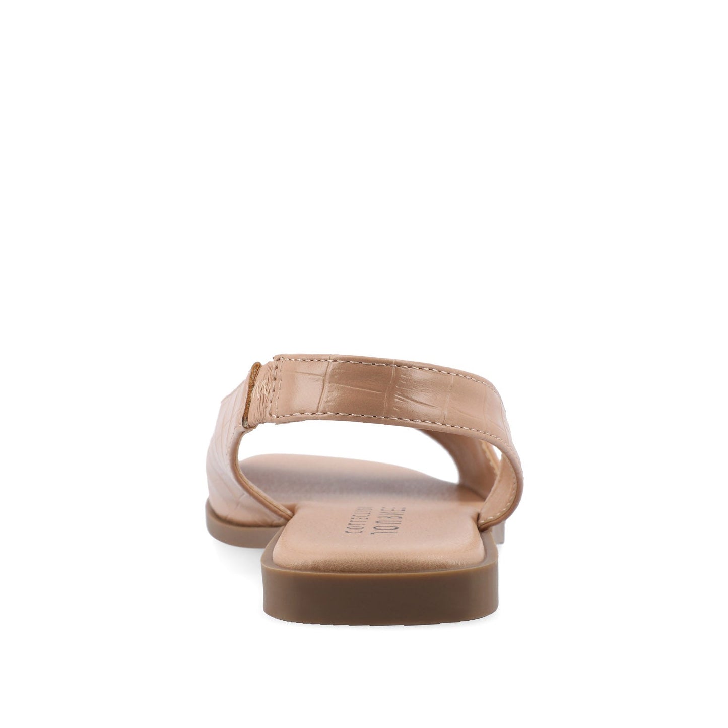 Journee BRINSLEY CUTOUT SANDALS IN CROCO - Tan Croco