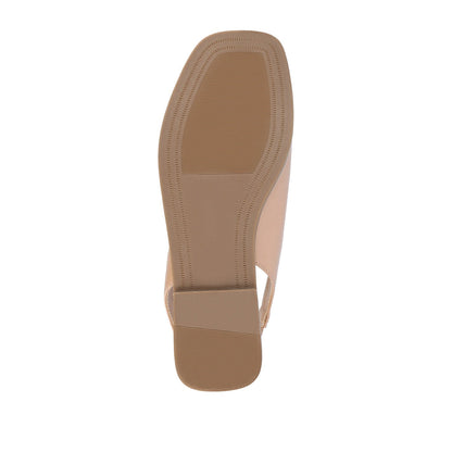 Journee BRINSLEY CUTOUT SANDALS IN CROCO - Tan Croco