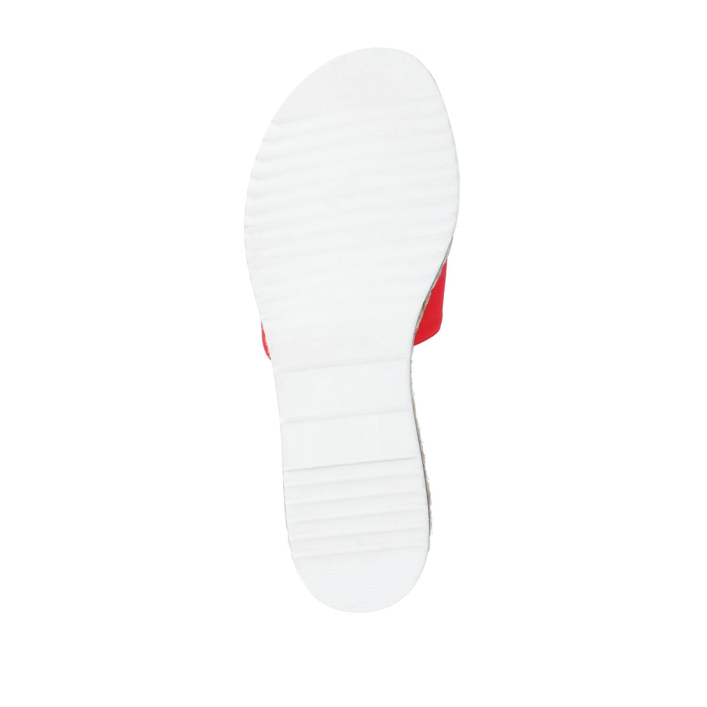 Journee ROSEY ESPADRILLE WEDGE HEELED SLIDE SANDALS - Red