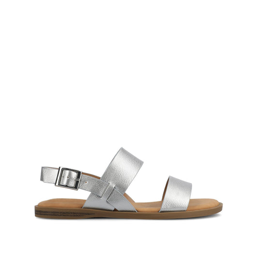 Journee LAVINE MULTI STRAP SANDALS NEW - Silver PU