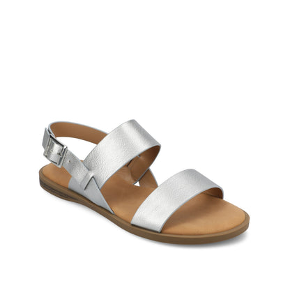 Journee LAVINE MULTI STRAP SANDALS NEW - Silver PU