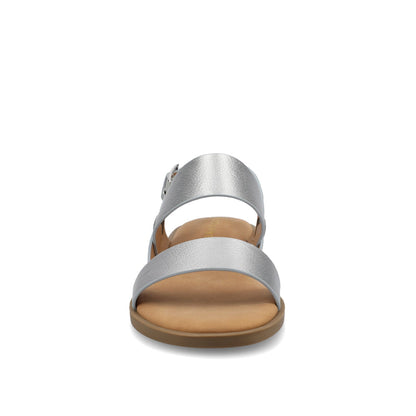 Journee LAVINE MULTI STRAP SANDALS NEW - Silver PU