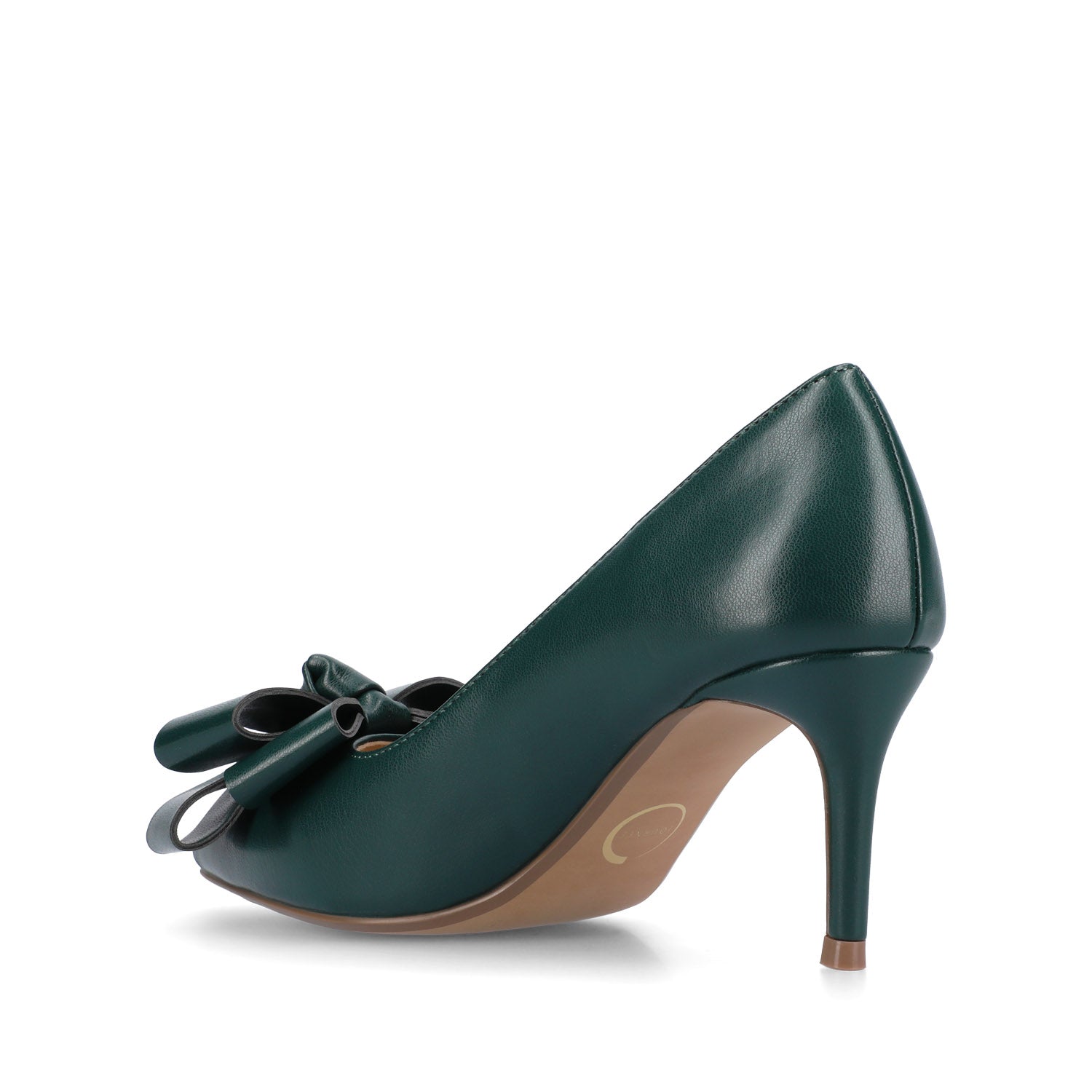 Journee CRYSTOL STILETTO PUMP HEELS IN VEGAN LEATHER - Pine