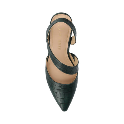 Journee SCARLETT STILETTO HEELS IN CROCO - Green Croc