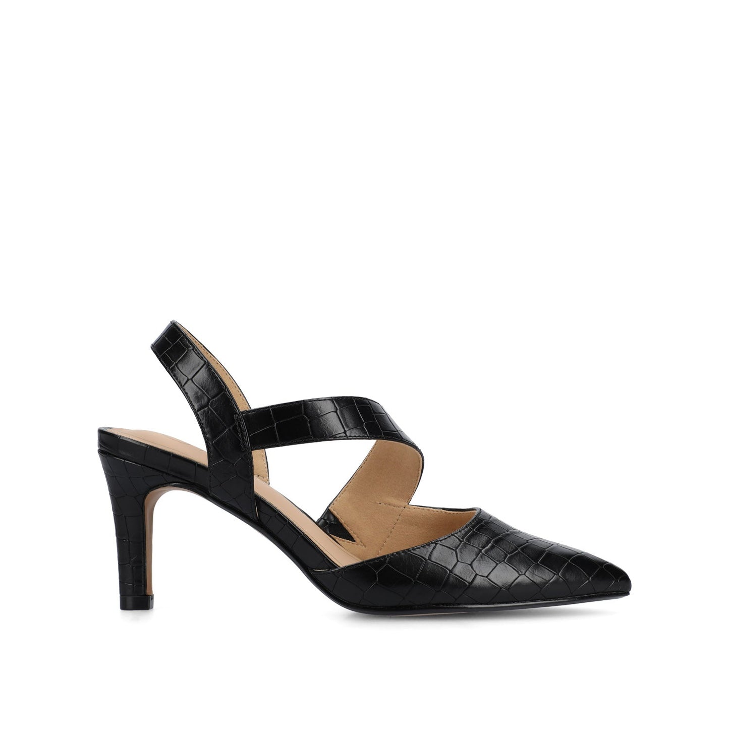 Journee SCARLETT STILETTO HEELS IN CROCO - Black Croc