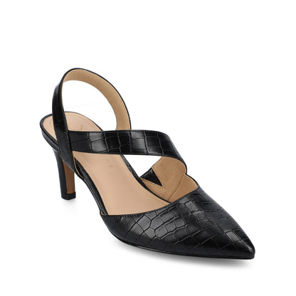 Journee SCARLETT STILETTO HEELS IN CROCO - Black Croc