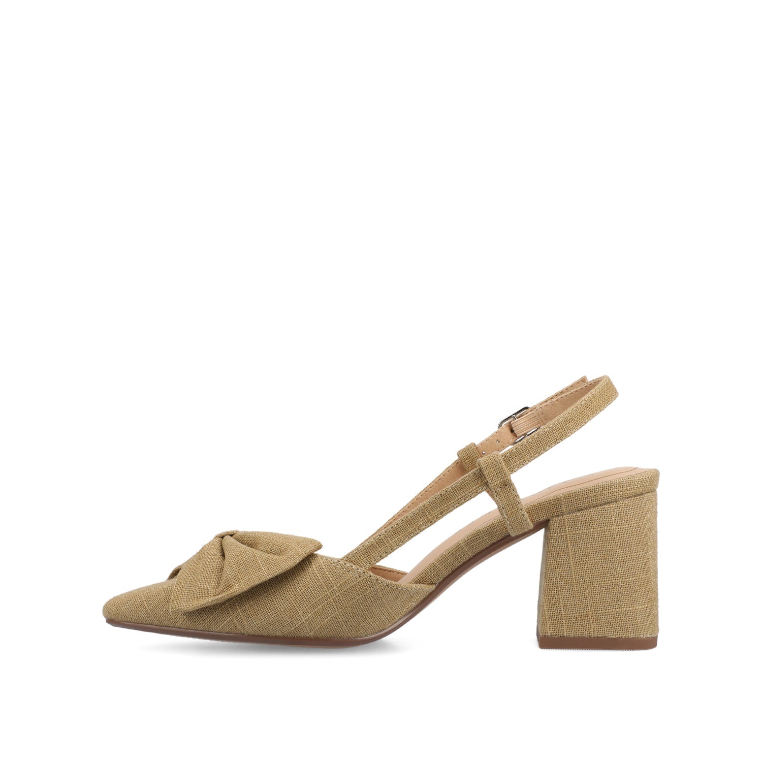 Journee TAILYNN SLINGBACK BLOCK HEELS IN STATEMENT - Wheat