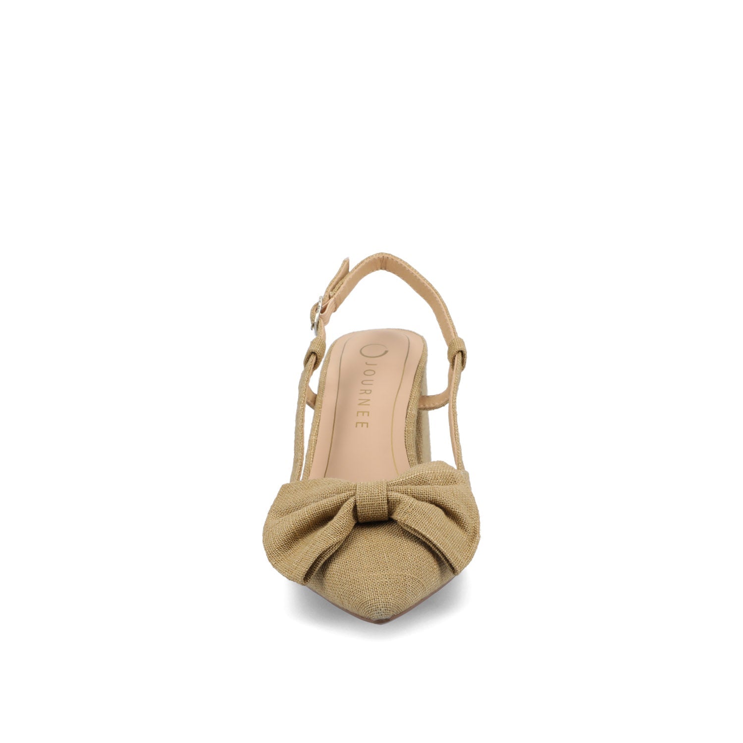 Journee TAILYNN SLINGBACK BLOCK HEELS IN STATEMENT - Wheat