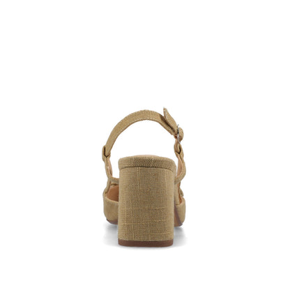 Journee TAILYNN SLINGBACK BLOCK HEELS IN STATEMENT - Wheat