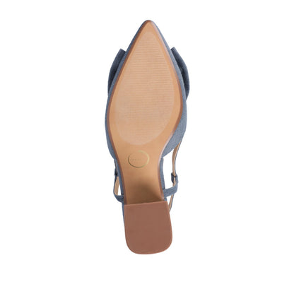 Journee TAILYNN SLINGBACK BLOCK HEELS IN STATEMENT - Denim