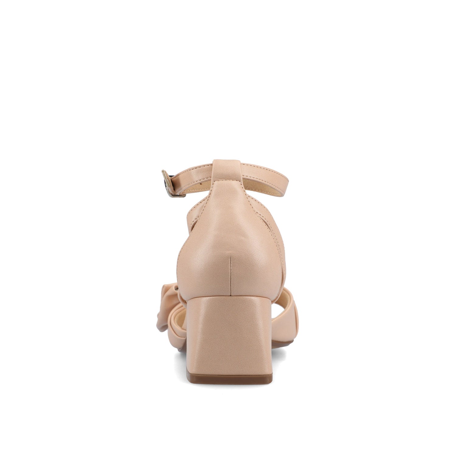 Journee ZEVI STRAPPY BLOCK HEELS IN VEGAN LEATHER - Blush PU