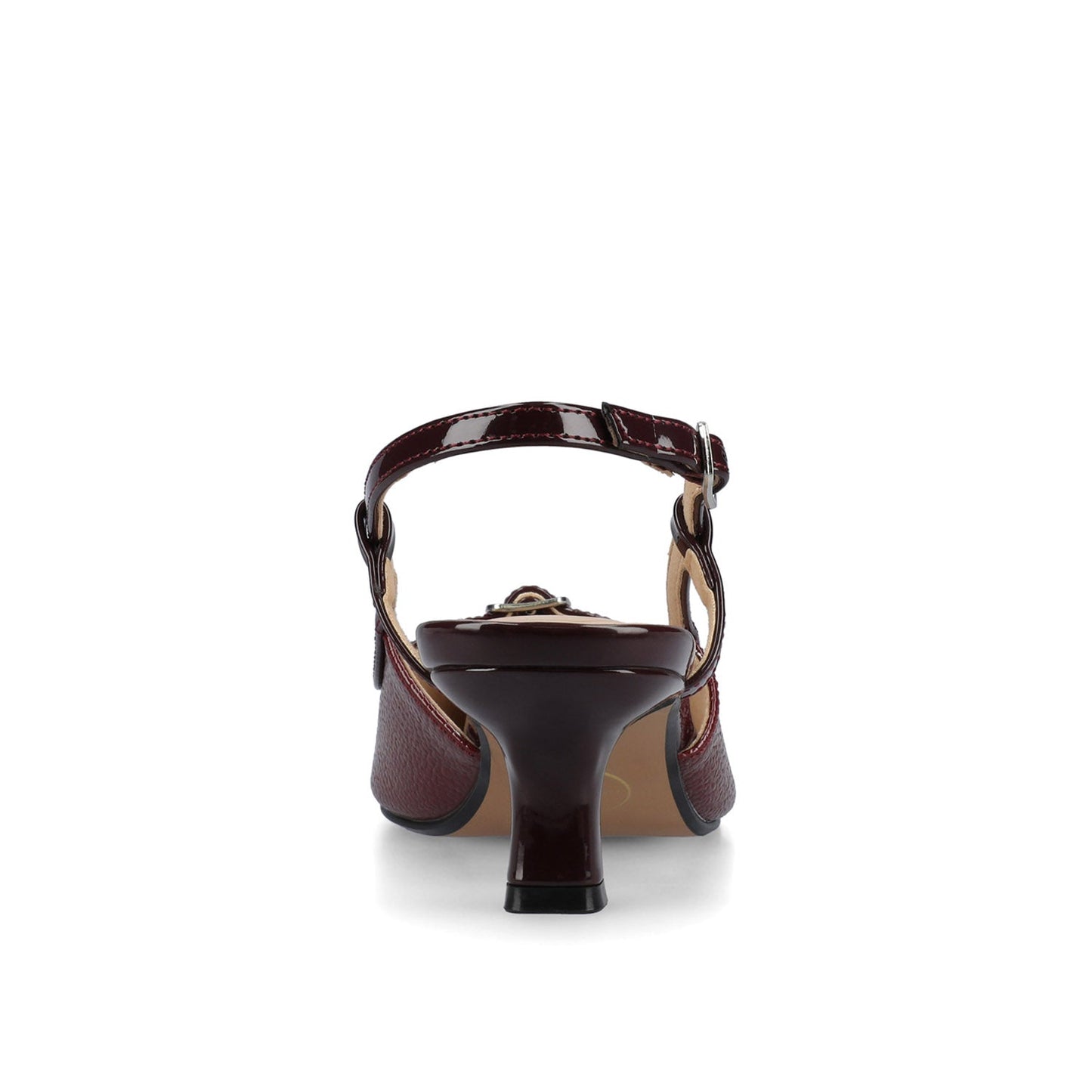 Journee PADMA KITTEN HEELS IN VEGAN LEATHER - Oxblood