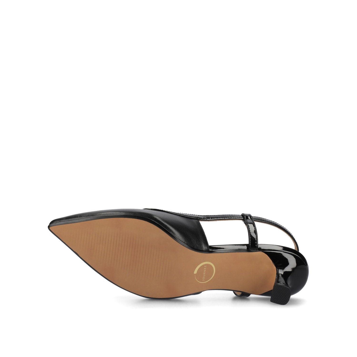Journee PADMA KITTEN HEELS IN VEGAN LEATHER - Black PU
