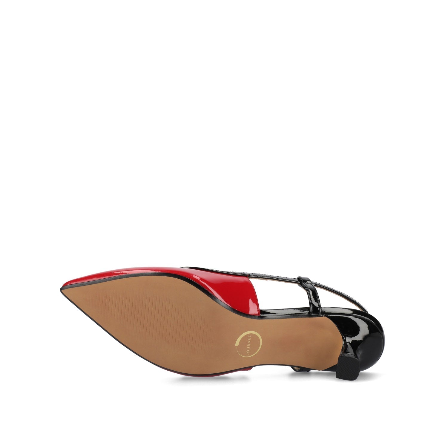Journee PADMA KITTEN HEELS IN VEGAN LEATHER - Red Patent