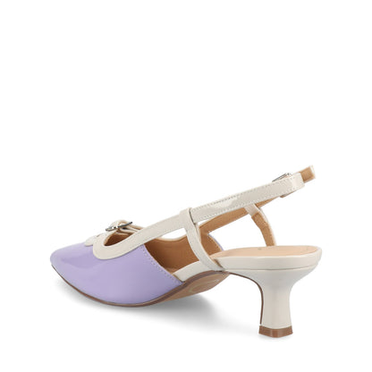 Journee PADMA KITTEN HEELS IN VEGAN LEATHER - Lilac Patent