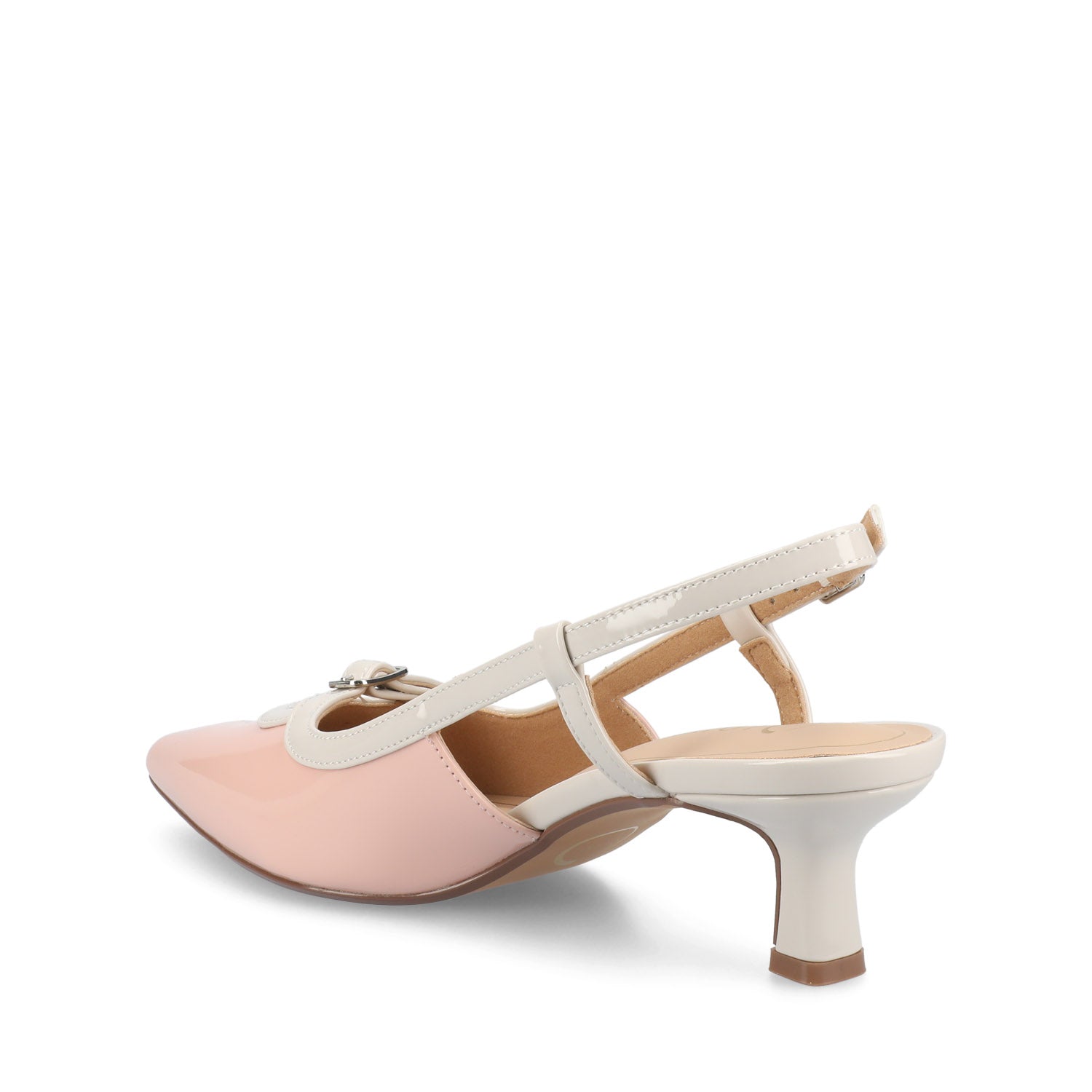 Journee PADMA KITTEN HEELS IN VEGAN LEATHER - Pink Patent