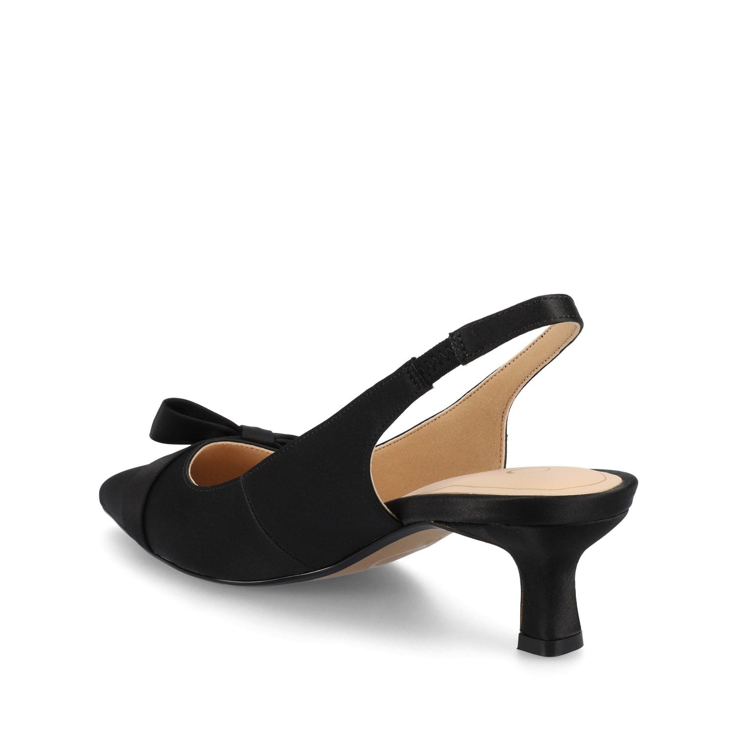 Journee PALOMA SLINGBACK KITTEN HEELS - Black