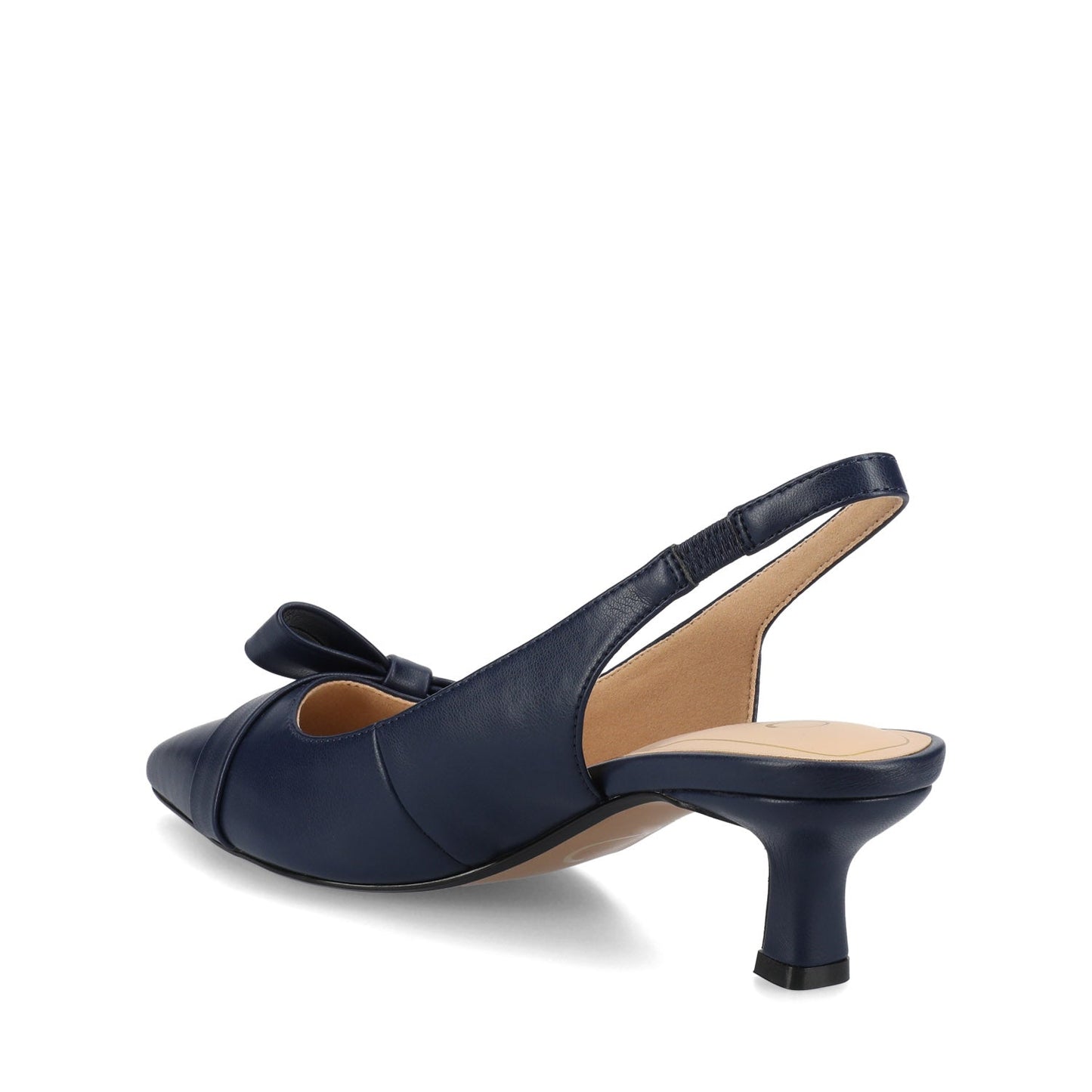 Journee PALOMA SLINGBACK KITTEN HEELS - Navy Nubuck