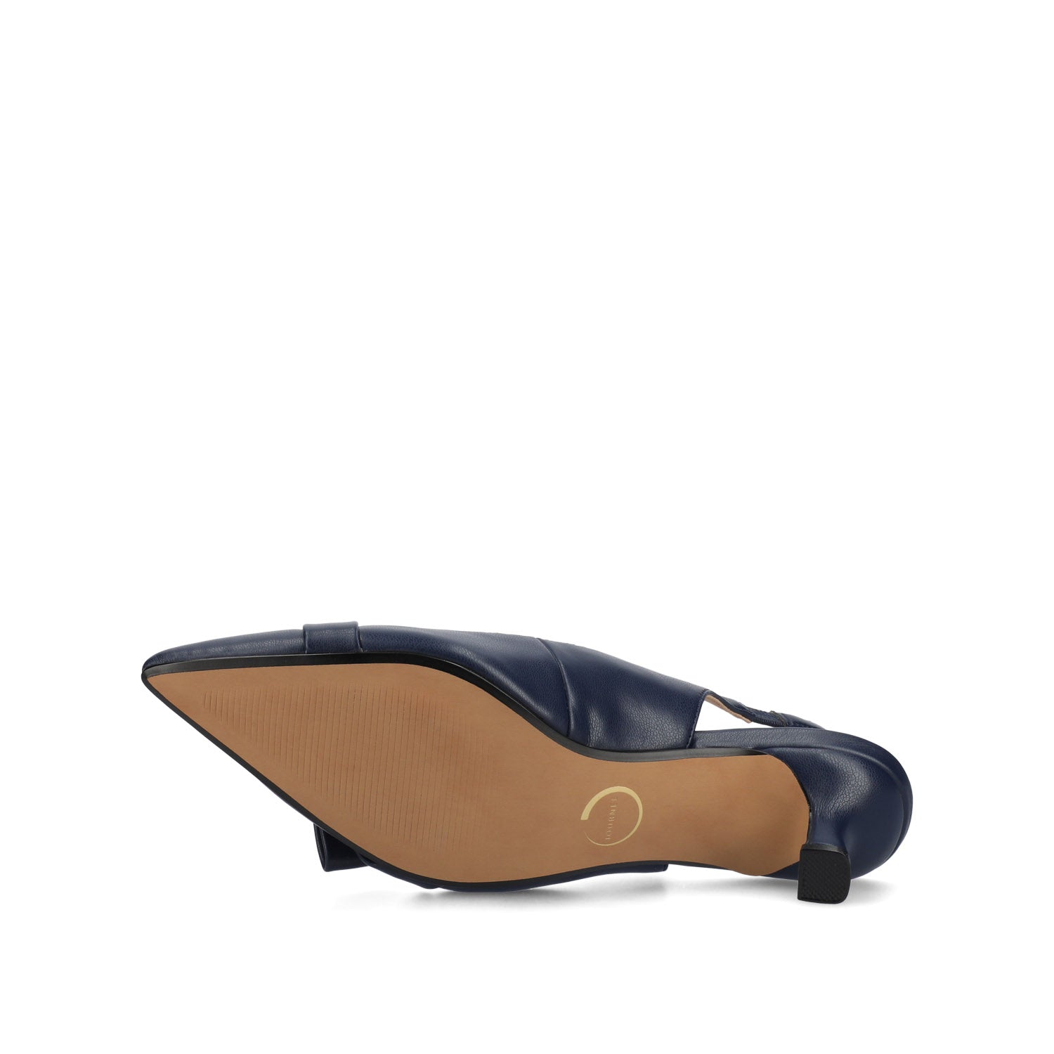 Journee PALOMA SLINGBACK KITTEN HEELS - Navy Nubuck