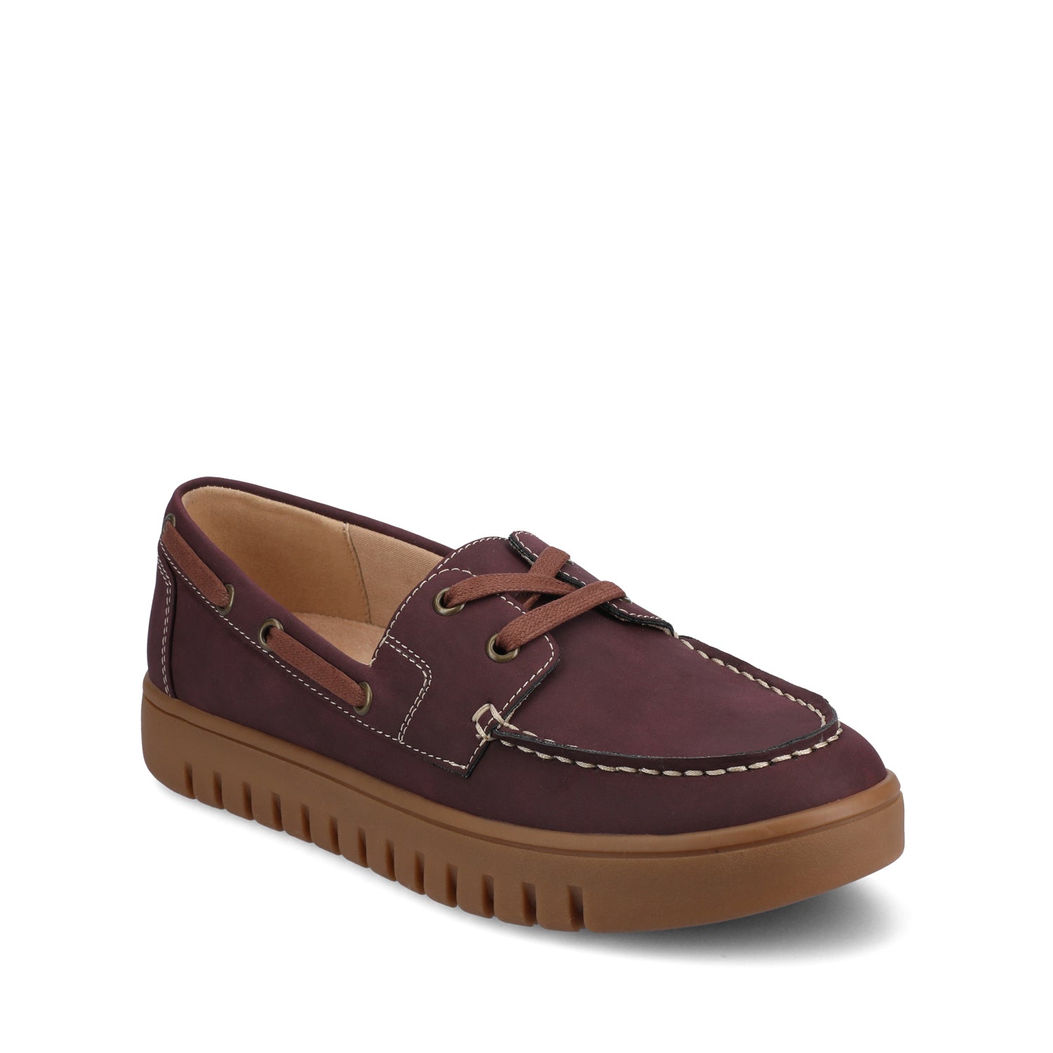 Journee MARION BOAT SHOE LOAFER - Oxblood