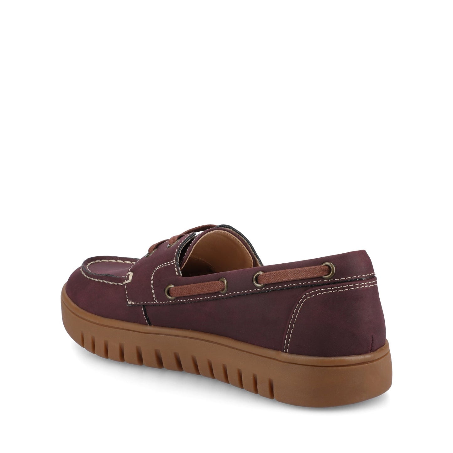 Journee MARION BOAT SHOE LOAFER - Oxblood