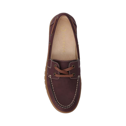 Journee MARION BOAT SHOE LOAFER - Oxblood