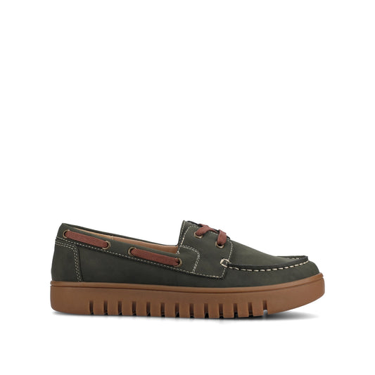 Journee MARION BOAT SHOE LOAFER - Olive