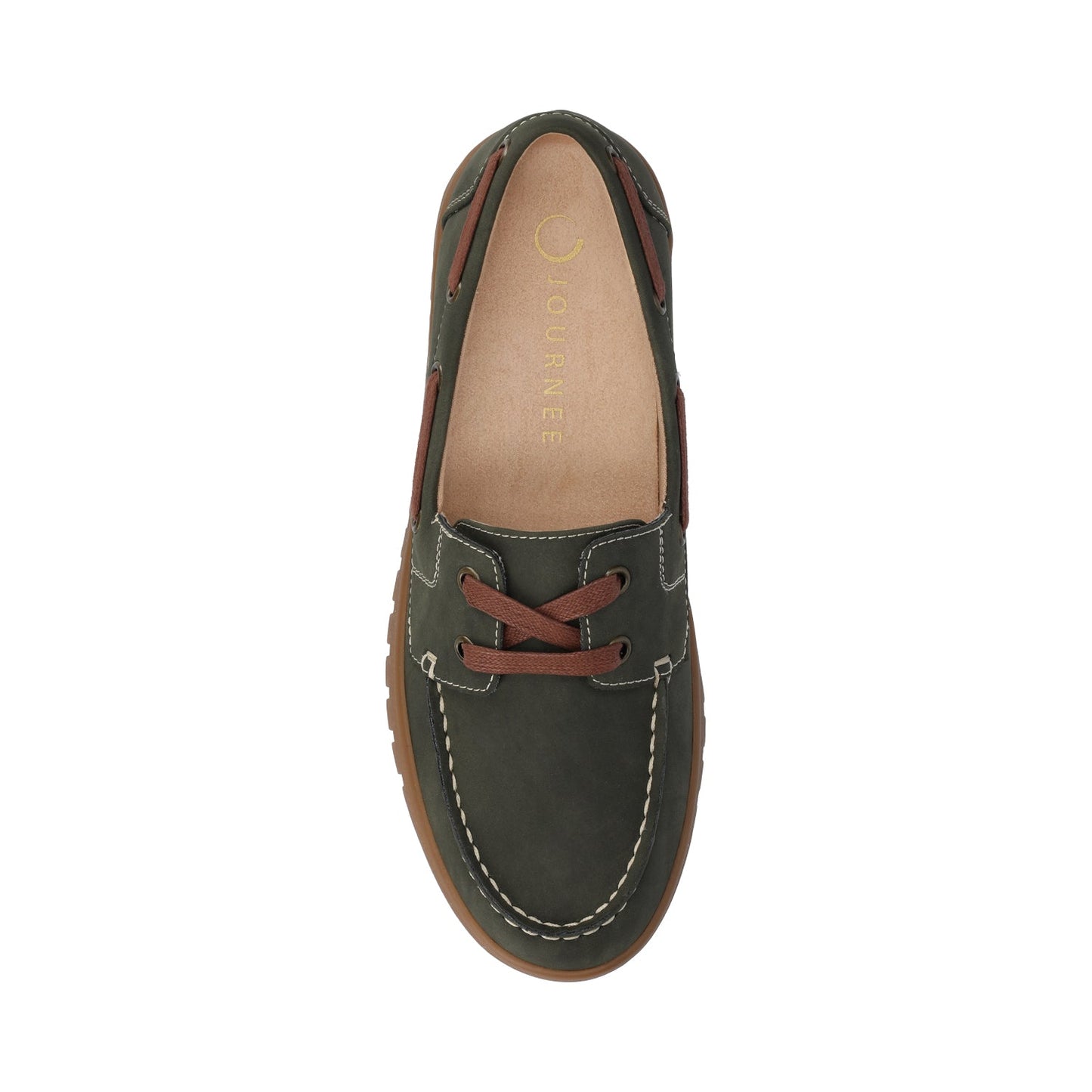 Journee MARION BOAT SHOE LOAFER - Olive