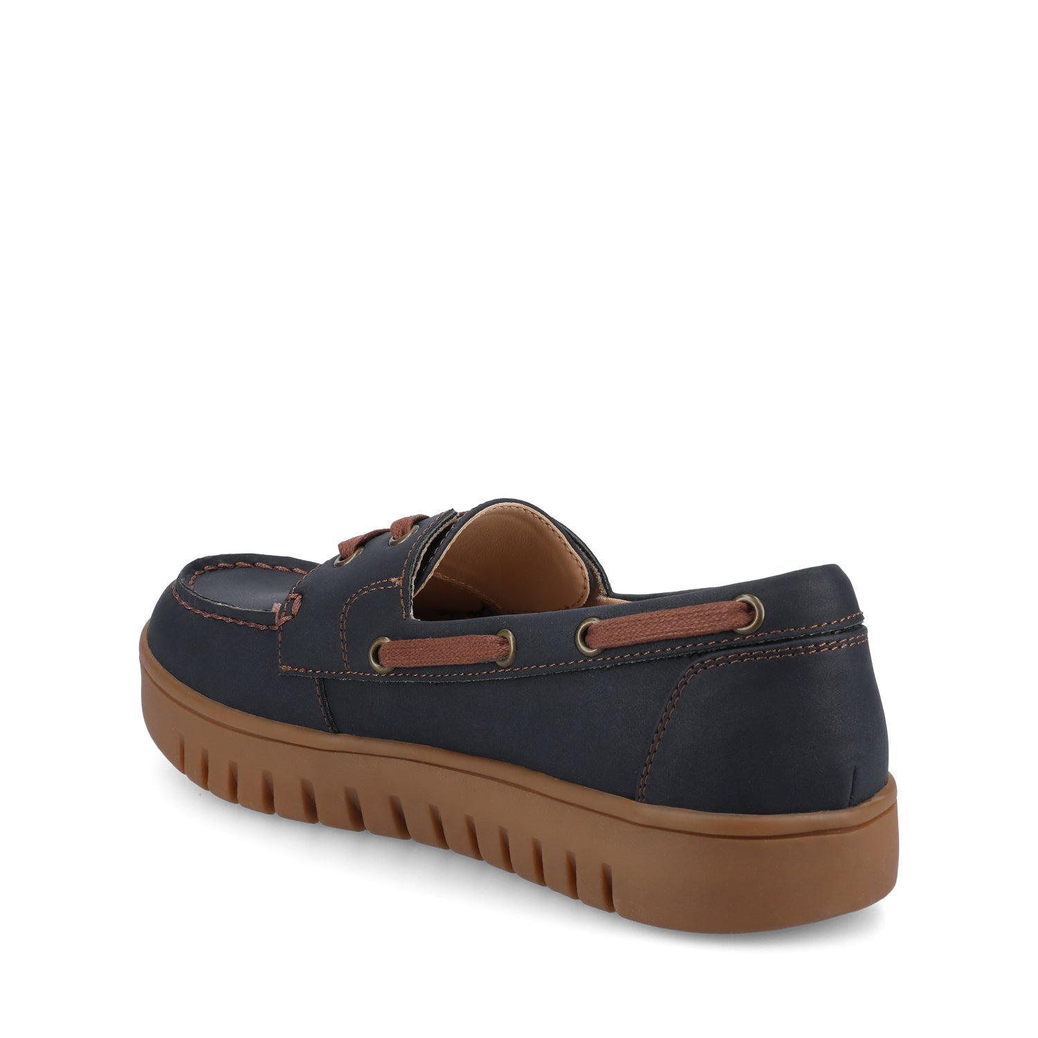 Journee MARION BOAT SHOE LOAFER - Navy