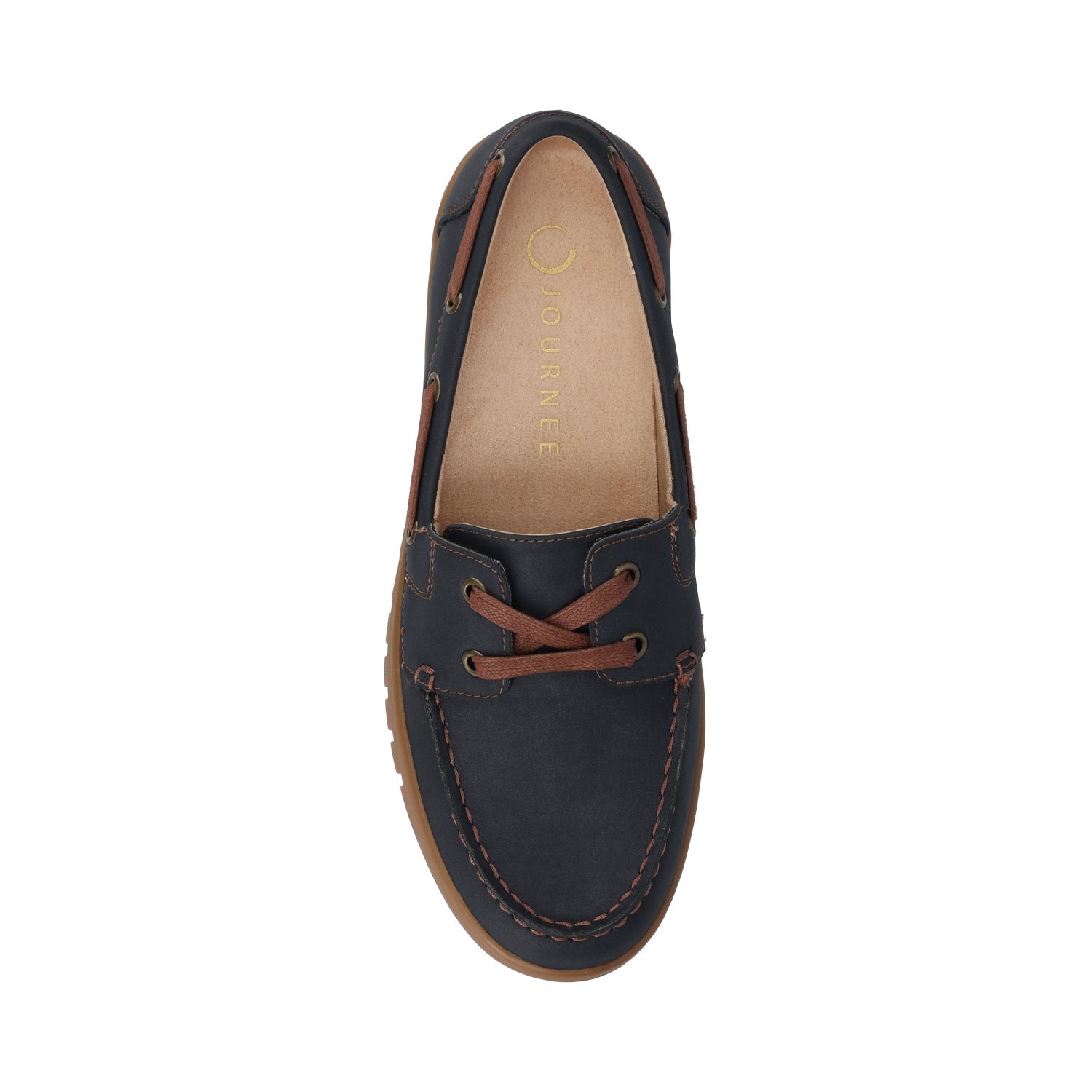 Journee MARION BOAT SHOE LOAFER - Navy