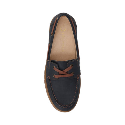 Journee MARION BOAT SHOE LOAFER - Navy