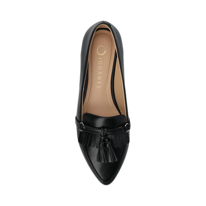 Journee JANNAH TASSEL LOAFER FLATS - Black