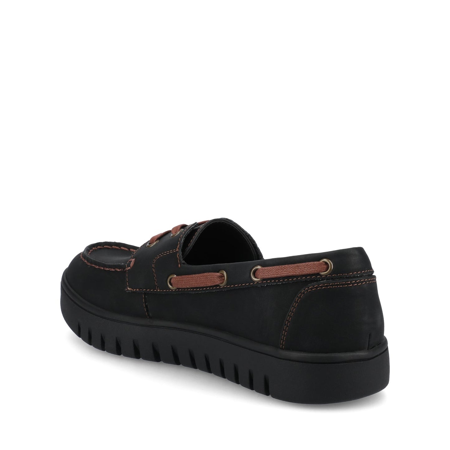 Journee MARION BOAT SHOE LOAFER - Black
