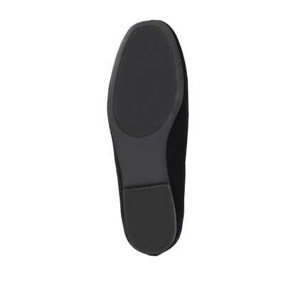 Journee WRENN LOAFER FLATS IN FAUX SUEDE - Black Faux Suede