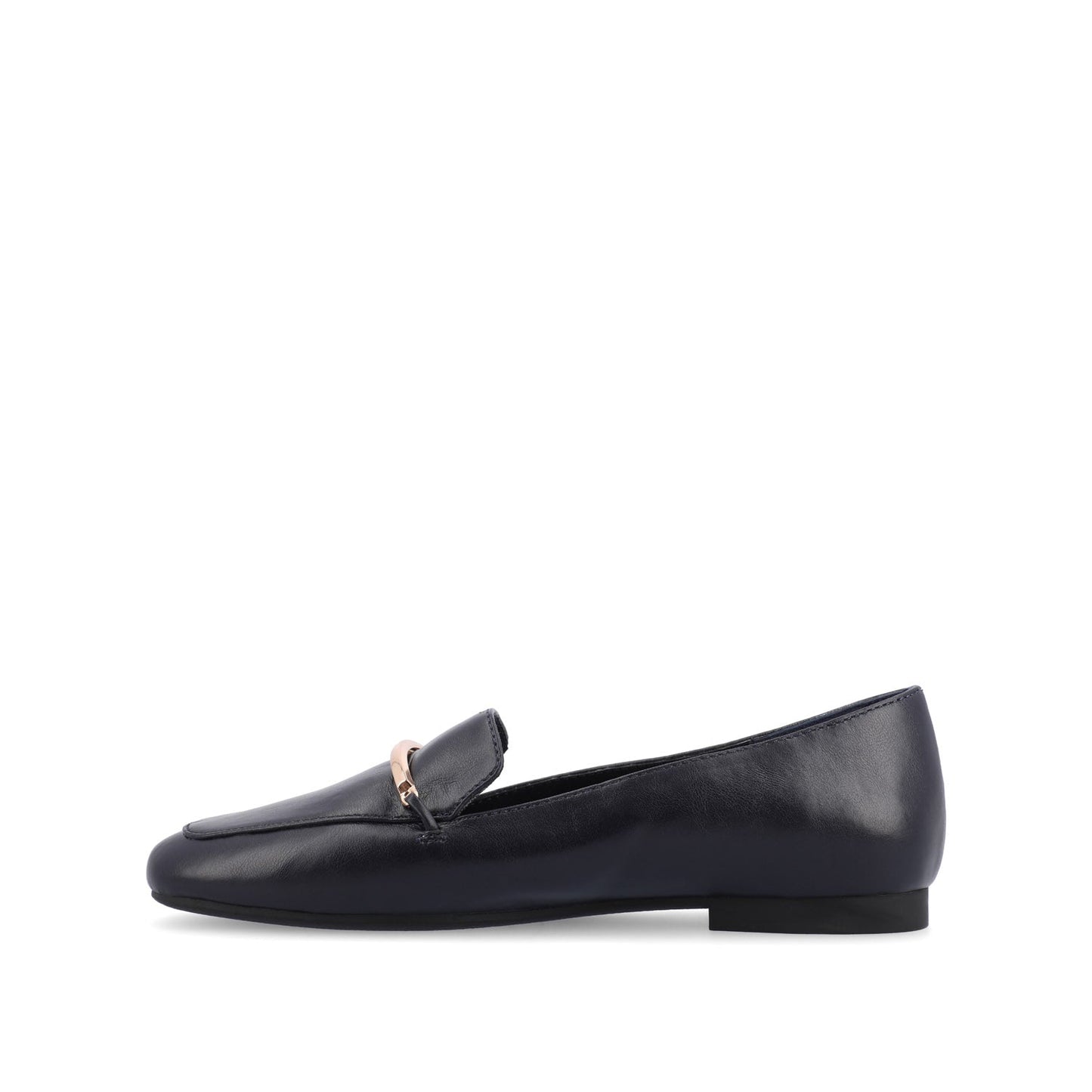 Journee WRENN LOAFER FLATS IN VEGAN LEATHER - Navy PU