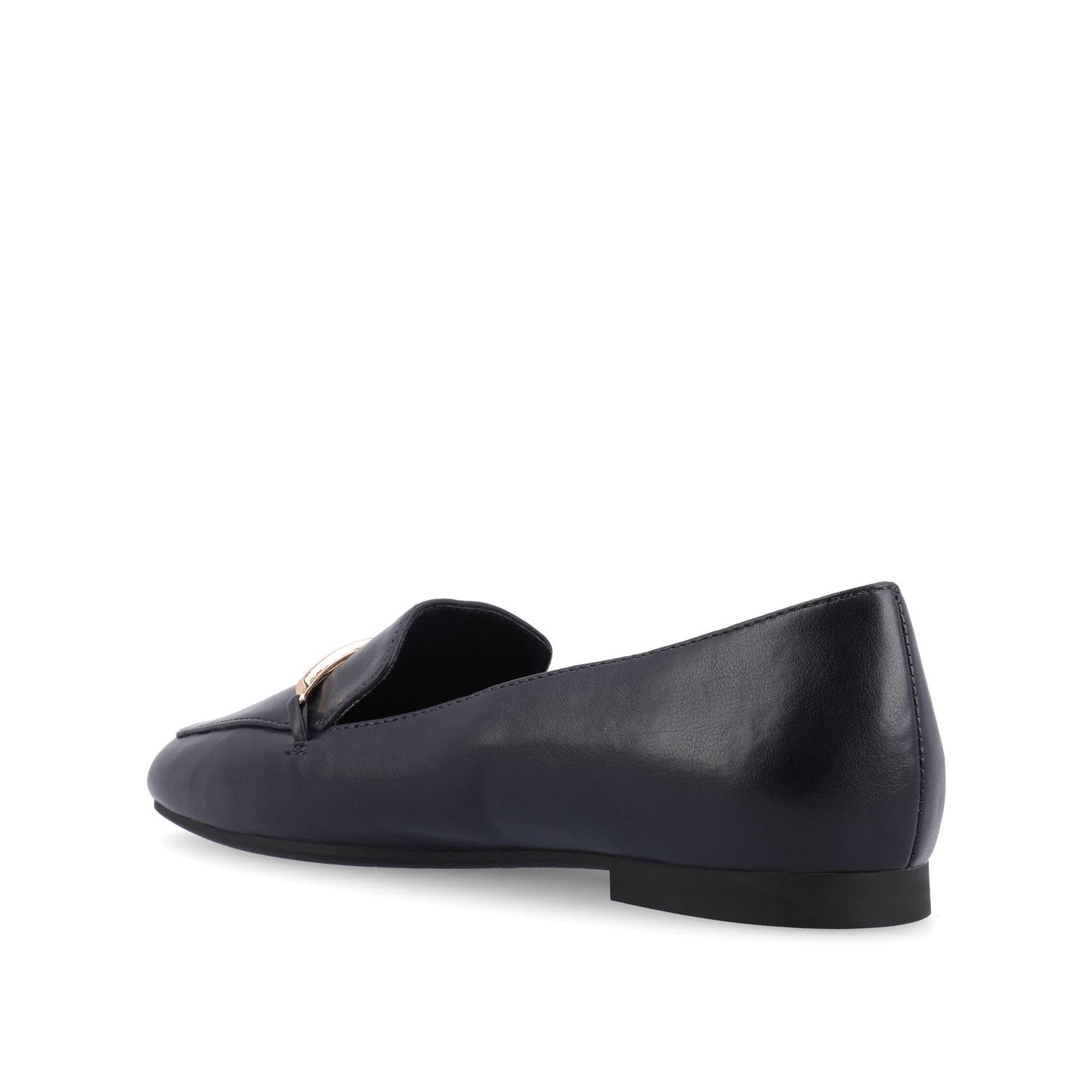 Journee WRENN LOAFER FLATS IN VEGAN LEATHER - Navy PU