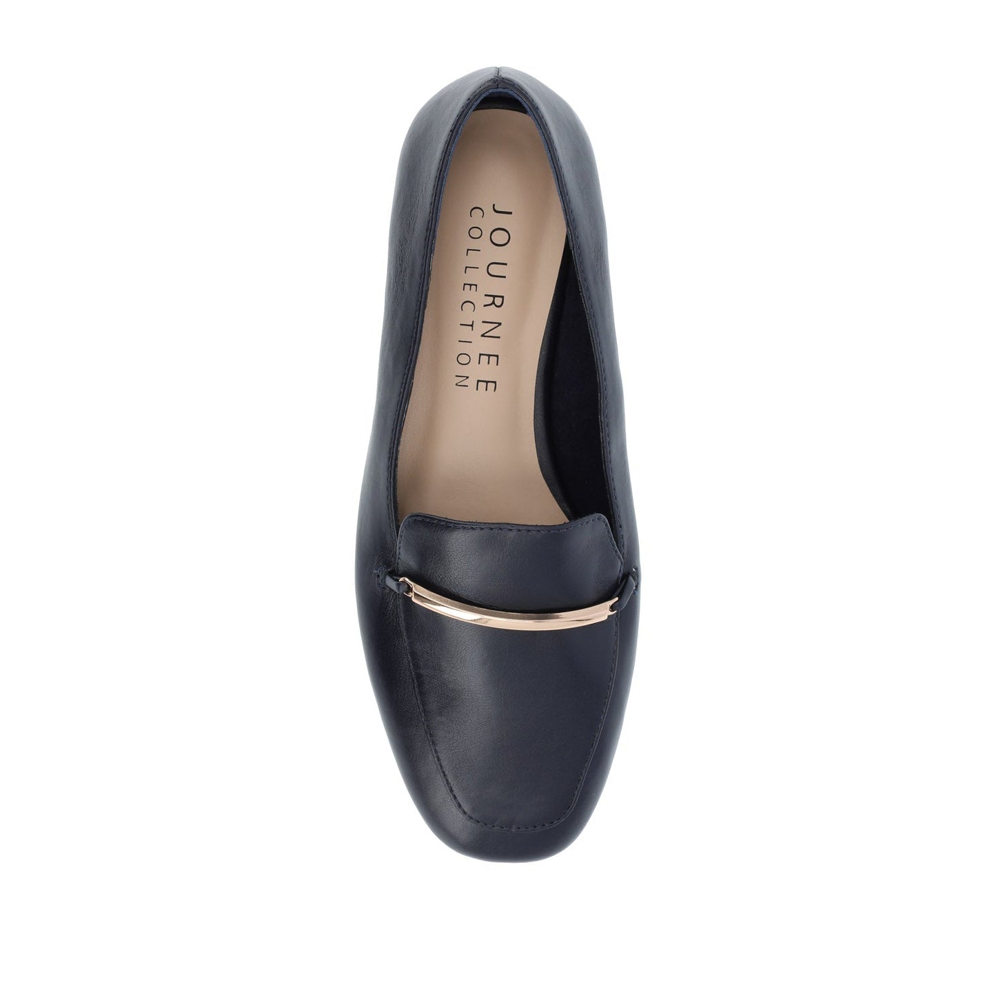Journee WRENN LOAFER FLATS IN VEGAN LEATHER - Navy PU