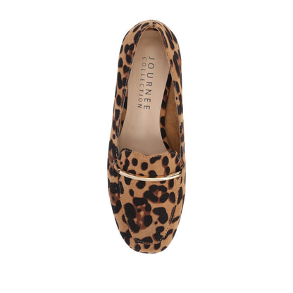 Journee WRENN LOAFER FLATS IN PRINT - Leopard Faux